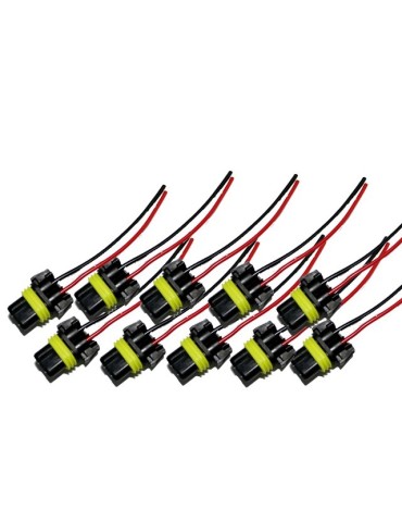 HB3 HB4 H10  xenon led halogen kontakter sockel fattning 10-pack