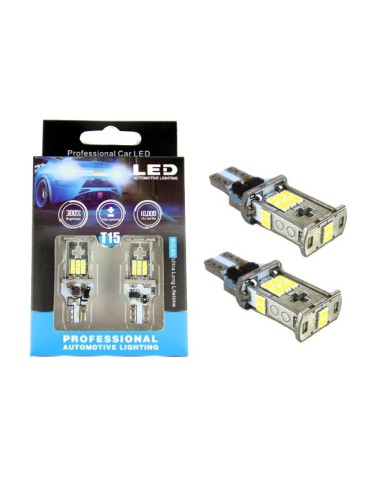 T15 W16W 921 912 906 backljus LED m 18st 3020smd chip 6000K, 2st. 