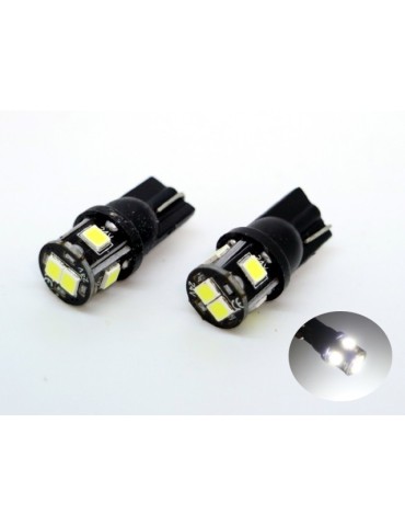 T10 w5w 24V, LED med 6st 2835SMD 6000k chip, 24 volt, 2-pack