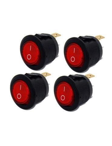 Strömbrytare 4-pack av/på vaggströmställare avbrytare m lyse