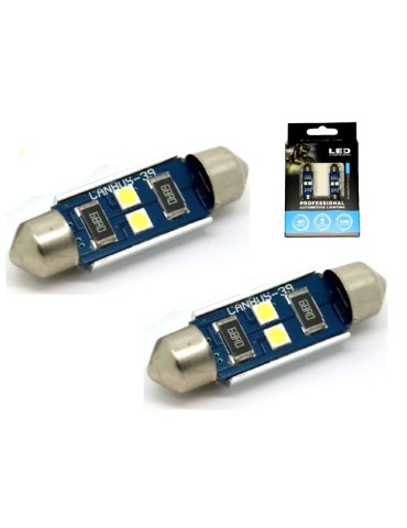 Canbus C5W 39mm Led med 3030SMD, 6000K 2-pack