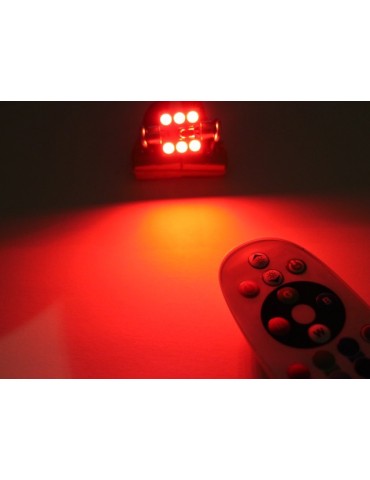 36mm C5W RBG med fjärr  Led 2-pack 12v DC