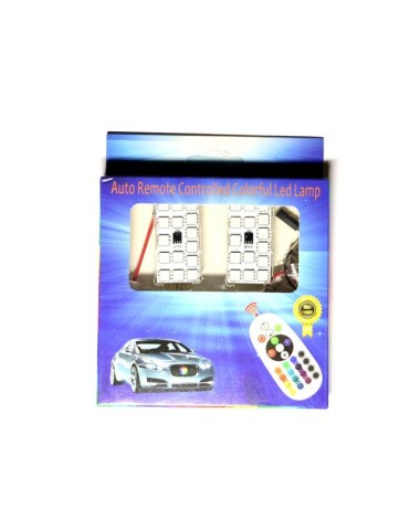 T10 + C5W RBG m fjärr ledlampor Led 2-pack 12v DC w5w