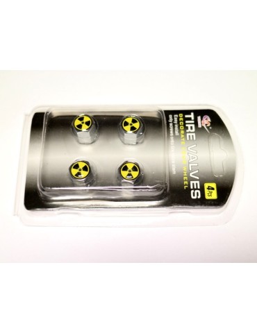 Ventilhattar Radioaktivitet 4-pack styling fint set kromfärgade 