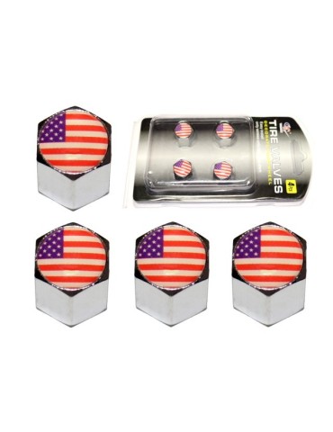 Ventilhattar USA 4-pack styling jänkare, fint set kromfärgade