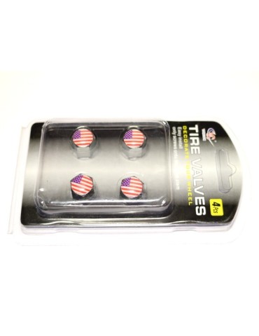 Ventilhattar USA 4-pack styling jänkare, fint set kromfärgade