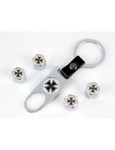 Ventilhattar Malteserkors 4 st + nyckelring styling fint set.