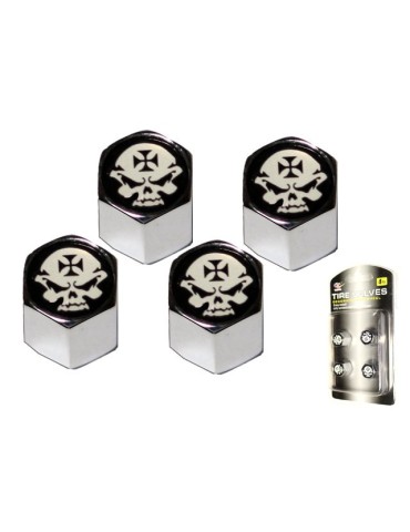 Ventilhattar Malteserkors på dödskalle  4-pack styling 