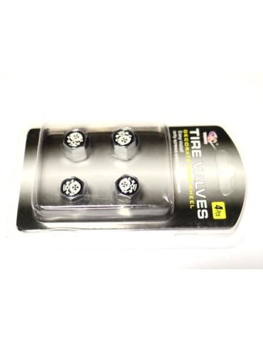 Ventilhattar Malteserkors på dödskalle  4-pack styling 