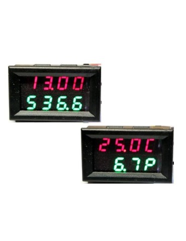 4 in 1 Volt + Amp + Temp + Watt 0-33V + 0-10A DC Digital lcd