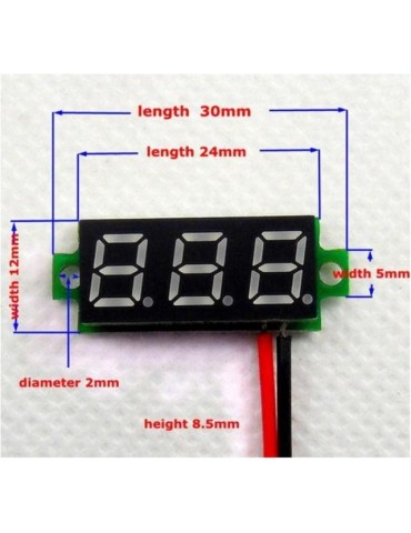 Voltmätare 3-30v DC Digital för bil båt husvagn husbil mc