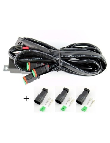 Kabelsats 80A reläkabel strömkabel arbetsljus ledramp 3x DT