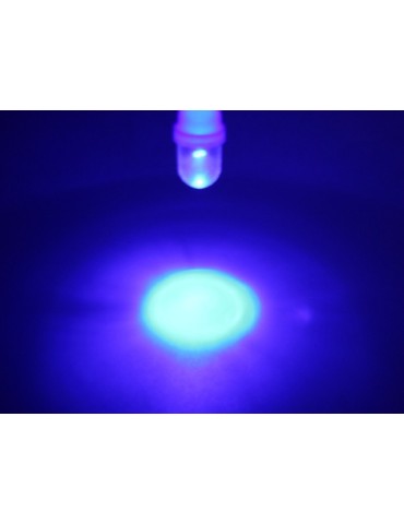 T10 w5w blå LED-lampor med 1st Flux-chip, 12v DC, 10-pack.