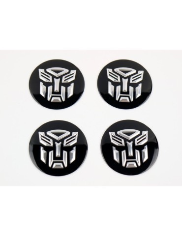 Transformers emblem till centrumkåpor, hjulnavsskydd, fälg, 4-pack, styling. 