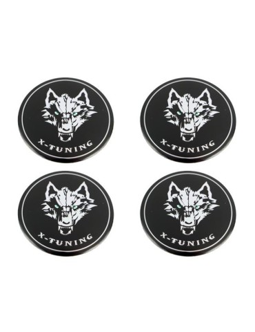 Varg emblem till centrumkåpor, hjulnavsskydd, fälg, 4-pack, styling. 