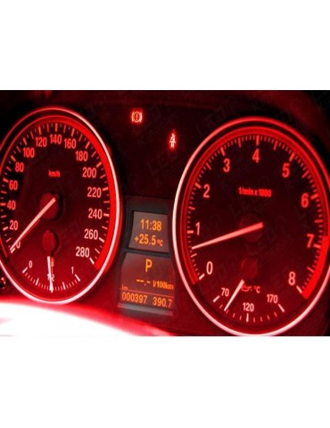 B8,3D röda Ledlampor med 1st COB ledchip 8-pack instrumentlampa