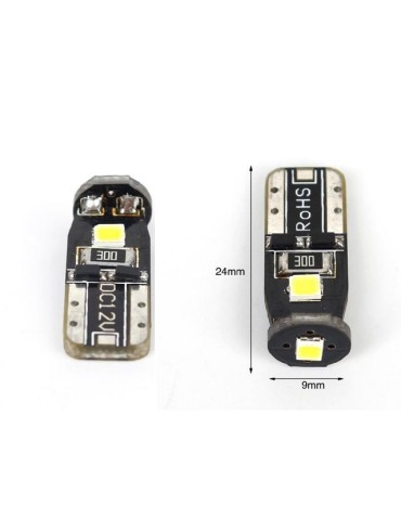 T10 w5w Canbus, Gul 2-pack Led-lampor med 3 st 2835smd chip. 