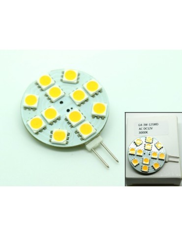 G4 12v DC + AC Led lampa 3000K varmvit G-4 1-pack