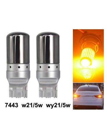 TLVX T20 7443 W21/5W High Power LED Canbus stadslicht - 6000K wit licht -  Autolampen 