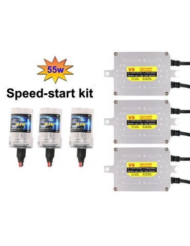 Xenon 3-pack 55W H7 4300k kit Speed start Fast Bright xenonkit
