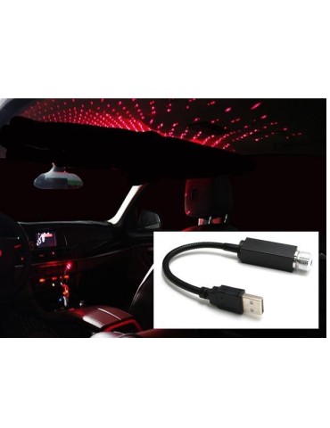 LED stjärnhimmel, röd, olika mönster 5V 100mV 28cm USB