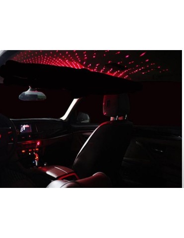 Led stjärnhimmel röd m.olika mönster 5v 100mv 28cm usb