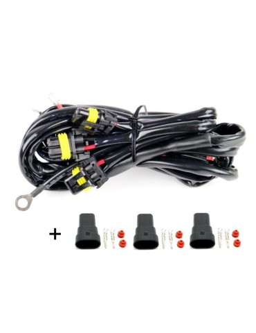 Kabelsats 80A 3x reläkabel strömkabel Xenon / ledramp arbetsljus