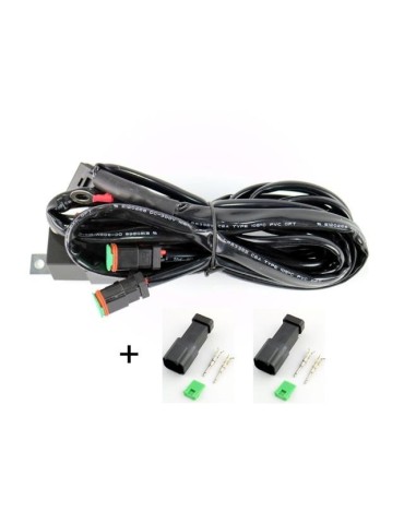 Kabelsats 80A reläkabel strömkabel arbetsljus ledramp 2x DT