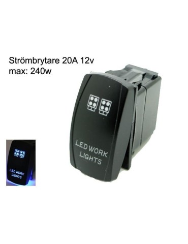 Strömbrytare 5 polig av/på vaggströmställare avbrytare med lyse