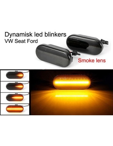 Led dynamisk blinkers VW Skoda Ford Seat smoke styling 2-pack