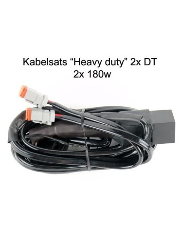 Kabelsats 80A reläkabel strömkabel arbetsljus ledramp 2x DT