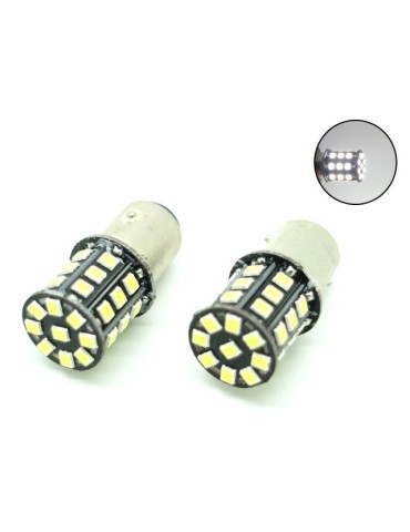 Bay15d Vit p21/5w 1157 Led med 33st 2835smd 2-pack bak bromsljus