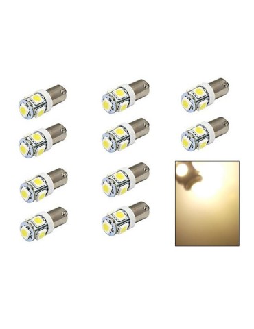 BA9S 10-pack 3200k Led med 5st SMD5050 chip T4W styling