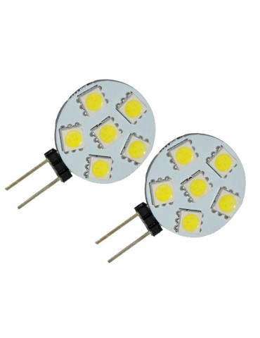G4 0,7 W 6000K Kallvit LED-lampa till husvagn, husbil, båt, 2-pack