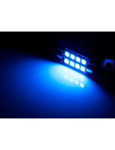 Diodlampa 41mm 42mm blå Canbus LED 5050 SMD 2-pack C5W SV8.5