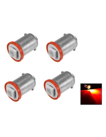 BA9S röd Led med 1st SMD5050 chip 4-pack T4W styling