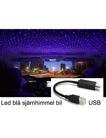 Led stjärnhimmel blå med olika mönster usb 5v 100mv 28cm