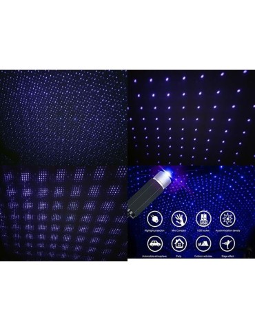 Led stjärnhimmel blå med olika mönster usb 5v 100mv 28cm