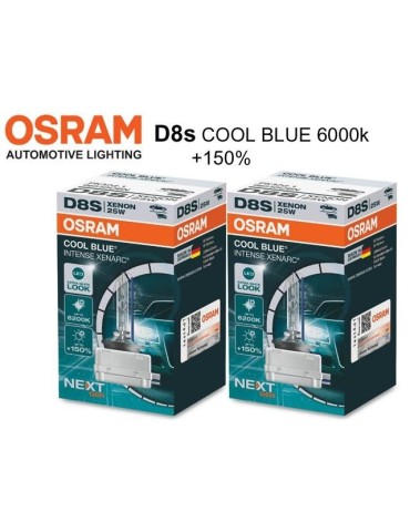 Osram D8S 25W 6000k +150% COOL BLUE INTENCE xenon lampor 2-pack