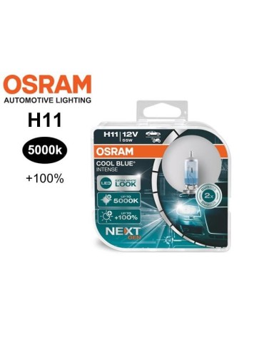 Osram H11 +100% COOL BLUE 5000k halogen lampor 12v DC PGJ19-2