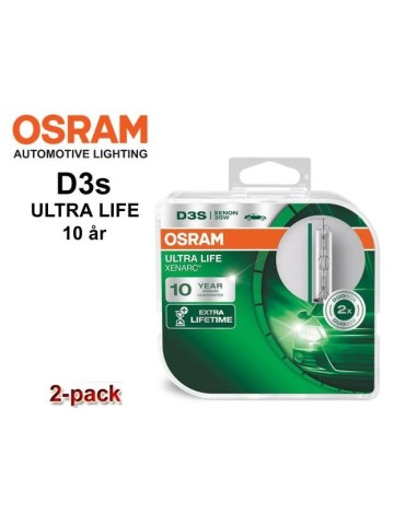 Osram D3S 35W 4300k ULTRA LIFE Original xenon lampor 2-pack