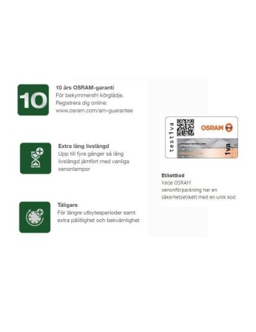 Osram D3S 35W 4300k ULTRA LIFE Original xenon lampor 2-pack