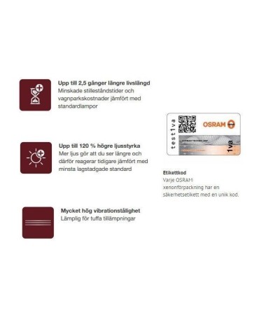 Osram H1 +120% 24volt 70w halogen premium lampor P14.5s 2st