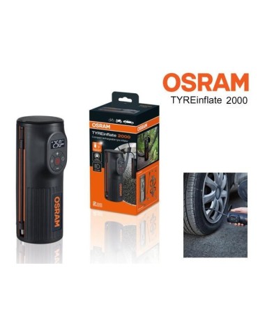 Osram TYREinflate 2000 laddningsbar kompressor däckpump ficklampa