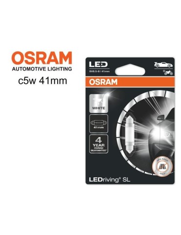 Osram c5w 41mm Led 6000K 1-pack spollampa festoon sv8,5-8 c10w