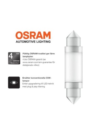 Osram c5w 41mm Led 6000K 1-pack spollampa festoon sv8,5-8 c10w