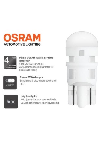 Osram t10 w5w 6000K 2-pack led W2.1x9.5d