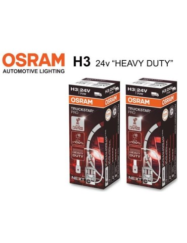 Osram H3 +100% 24volt 70w halogen premium lampor PK22s  2st