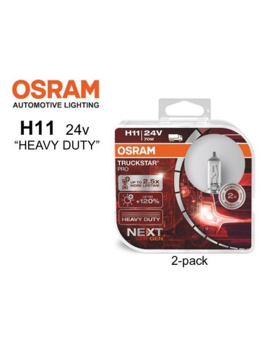 Osram H11 +120% 24volt 70w halogen premium lampor PGJ19-2  2st
