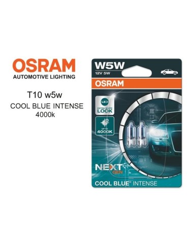 Osram T10 w5w COOL BLUE 4000k halogen lampor 12v DC W2.1x9.5d
